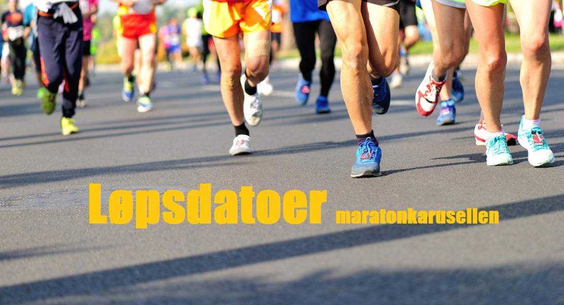 Løpsdatoer i maratonkarusellen